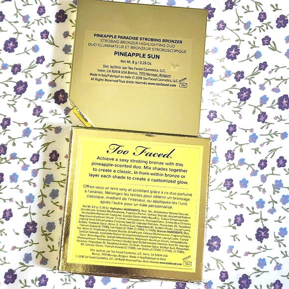 New Too Faced Tutti Frutti Pineapple Paradise Bronzer Highlighter Duo - Picture 5 of 6